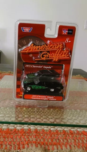 Chevrolet Impala American Graffiti Edition 2007 Motormax 1971 diecast negro