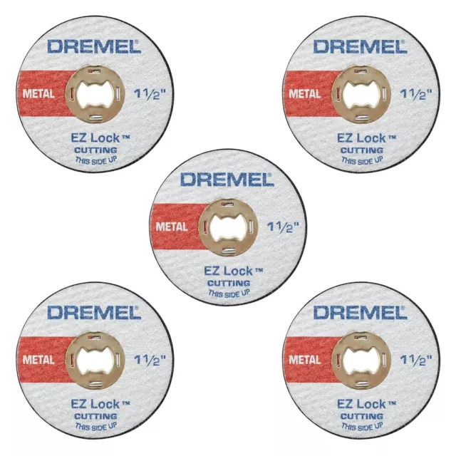 Dremel EZ456 1-1/2-Inch EZ Lock Rotary Tool Cut-Off Wheels for Metal, 5-Pack