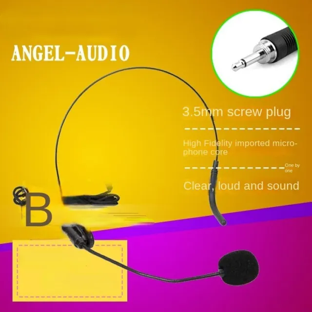 Wireless transmitter external thread screw 3.5mm plug socket microphone ear
