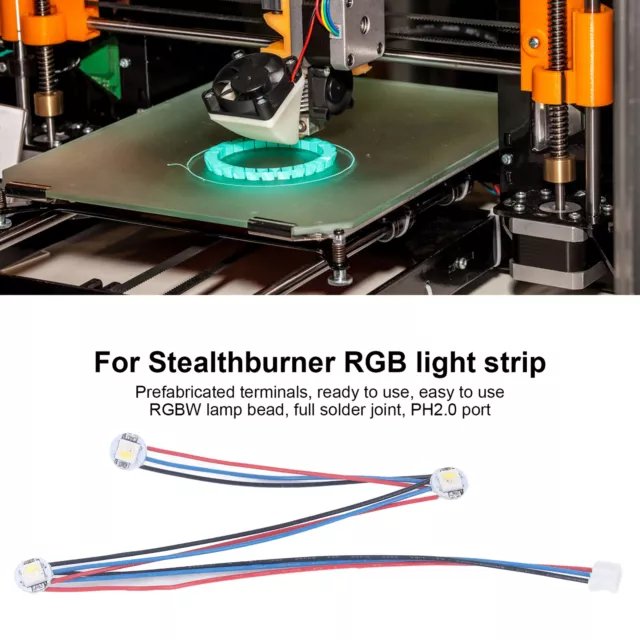 RGBW MINI BUTTON PCB LED Welded With PTFE Cable Extruder Hot End Light ...