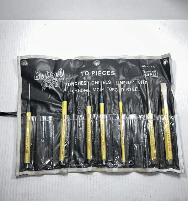 Rare Vintage Punches & Chisels Buffalo Tools