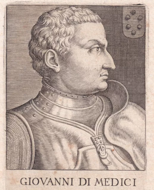 Portrait XVIIe De Médicis Ludovico di Giovanni de' Medici Delle Bande Nere 1646