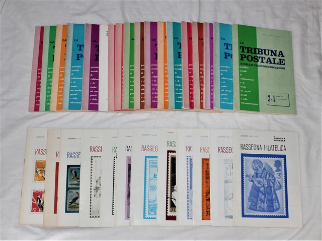 collana riviste 1970 La Tribuna Postale + Rassegna Filatelica 31 pz vintage