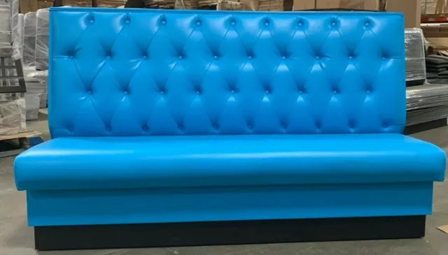 Restaurant Wall Bench Upholstered Diamond Tufted 42"high back Made in USA