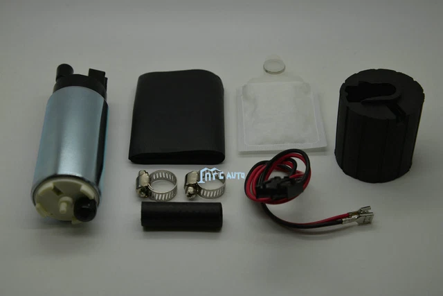 NEW 255LPH HIGH Performance Electric Fuel Pump Install Kit Auto GSS341 ...