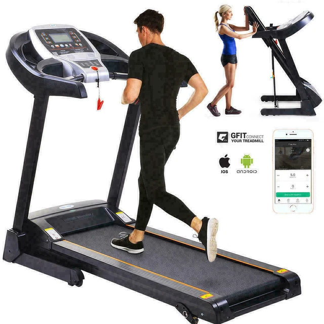 Running Machine Home 3.25 HP FOLDING Treadmills Home Heavy Duty Electric Incline Running ...