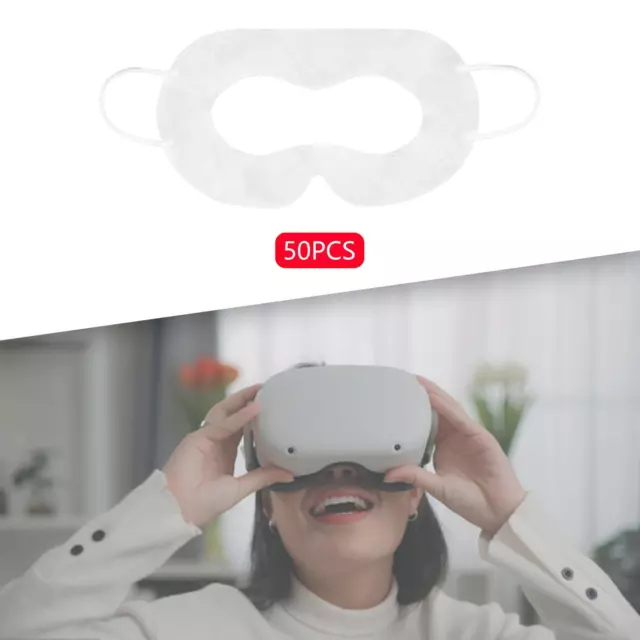 50x Disposable VR Face Mask Wearable Prevent Sweat and Dirt Nonwoven Fabric