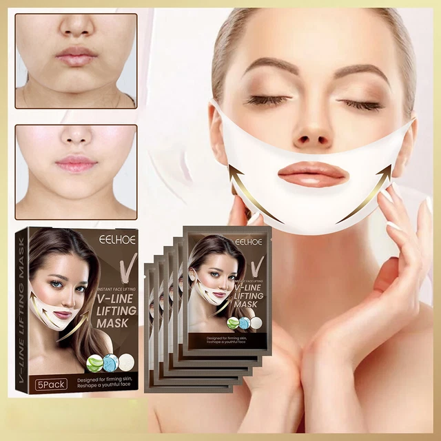 5 piezas Máscara para levantar mejillas antienvejecimiento Tipo oreja colgante Máscara de barbilla para belleza