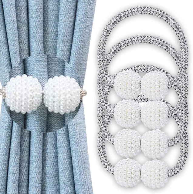 4 Pack Magnetic Curtain Tiebacks Convenient Drape Tie Backs Weave Holder Window
