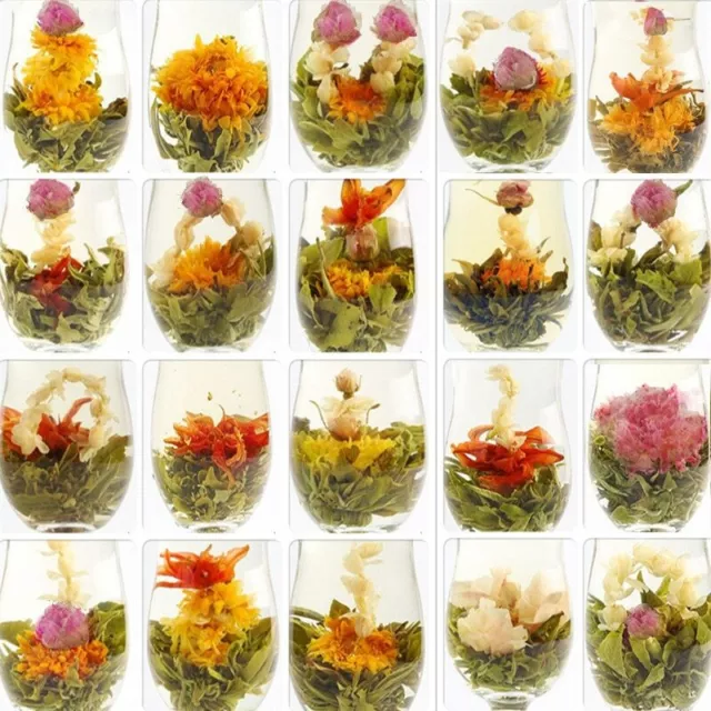 Artistic Blossom Flowers Tea Blooming Tea Balls 20 Pcs Blooming Tea Grüner Tee