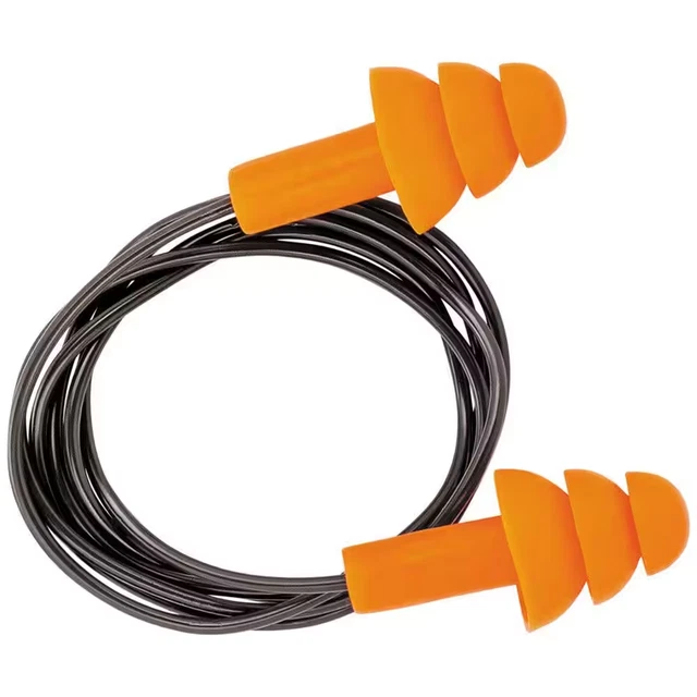 6 Pairs Corded Reusable Ear Plugs, Pre-molded For Comfort, Travel Case Included