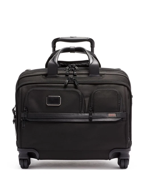 NWT Tumi 117158-1041 Alpha 3 Deluxe 4 Wheeled Laptop Case Brief Briefcase Black