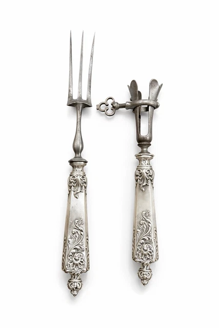 Service à Salade Ancien En Argent Massif - Poinçon Minerve 1er Titre, 133g, écrin D'origine