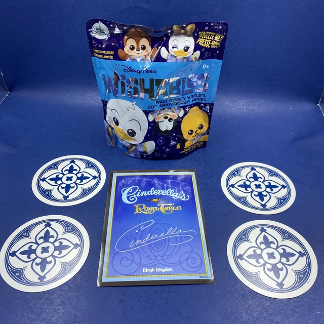 WALT DISNEY 50TH Anniversary Lot Wishables Cinderella Castle Card and