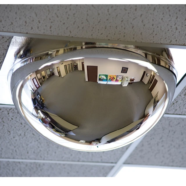 Drop-In Panoramic Dome Mirror - for Use with 24X24" Ceiling Tiles - 24X24"