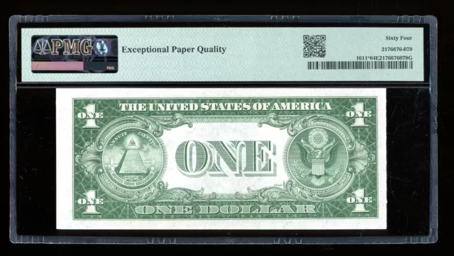 DBR $1 1935-B Silver Vinson STAR Fr. 1611* PMG 64 EPQ Serial *06662938B 2