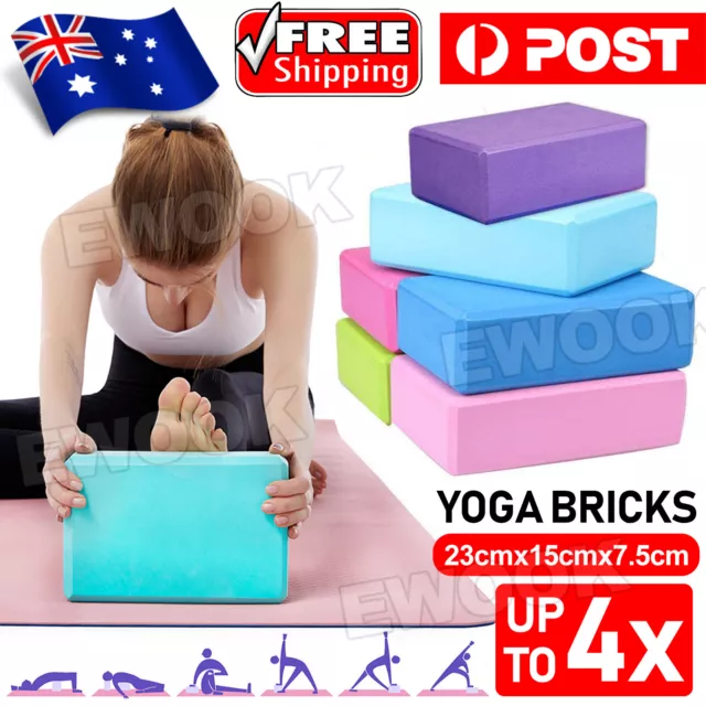 2 / 4 Pcs Gym Sport Tool Foaming Yoga Fitness Practice Block Brick Home Exercise