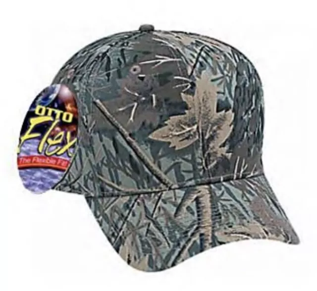 New Camo Camouflage Otto Cap Hat Flex S/M Adult Sz Fitted Curved Bill Fitted 2