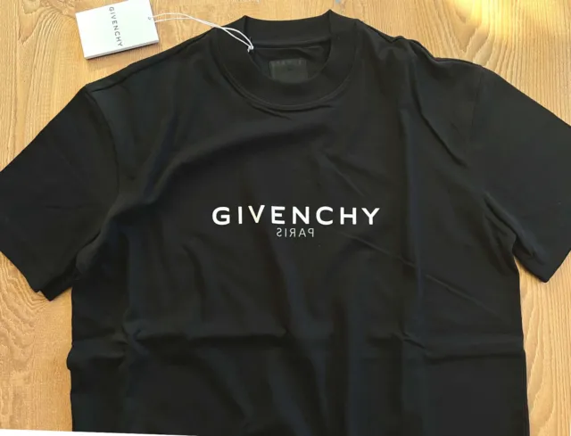 Men's Givenchy Short Sleeve Black Color Cotton Men's Tshirt Size Small