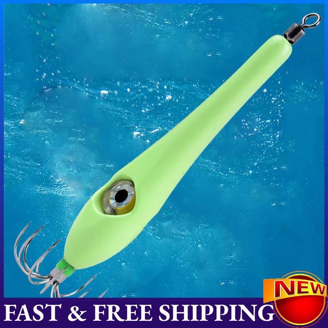 Glow Plastica Morbida Polpo Calamaro Gonna Esche Da Pesca Esche Da Pesca Morbide Set Per Bass Salmone Trota - Foto 5