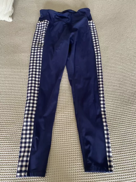 Draper James Navy Gingham Leggings, L