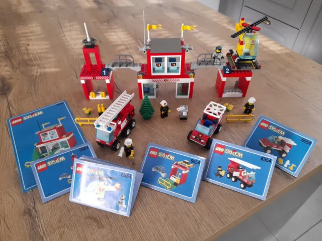 lego city caserne de pompiers set 60004 complet, sans boîte, sans notice