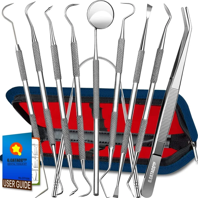 Dental Tools, 10 Pack Professional Plaque Remover Teeth Cleaning Tools Set, Stai