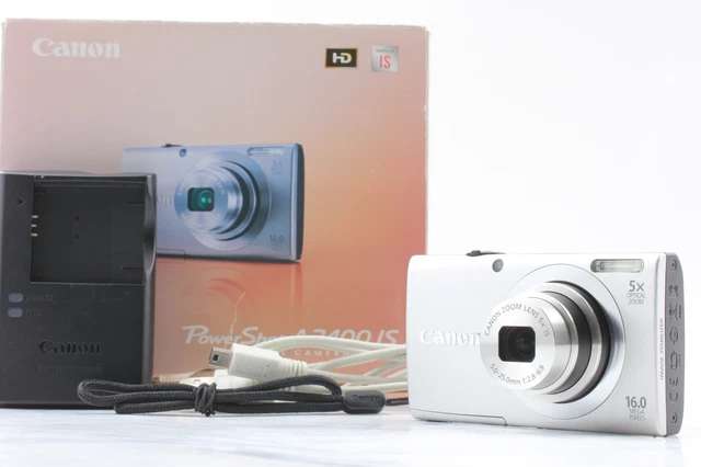 [MINT] Canon PowerShot A2400 IS Silver 16.0MP Compact Digital Camera From JAPAN