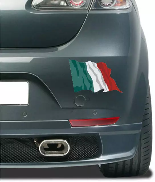 AUFKLEBER / AUTOAUFKLEBER Fahne Flagge Italy - Italien 10 cm fürs