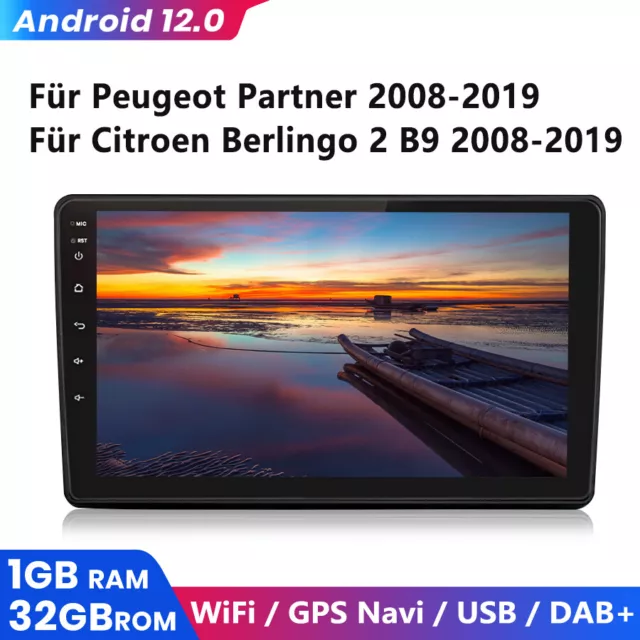 Android 12 Autoradio Für Peugeot Partner/Citroen Berlingo 2008-2019 1+32G DAB BT