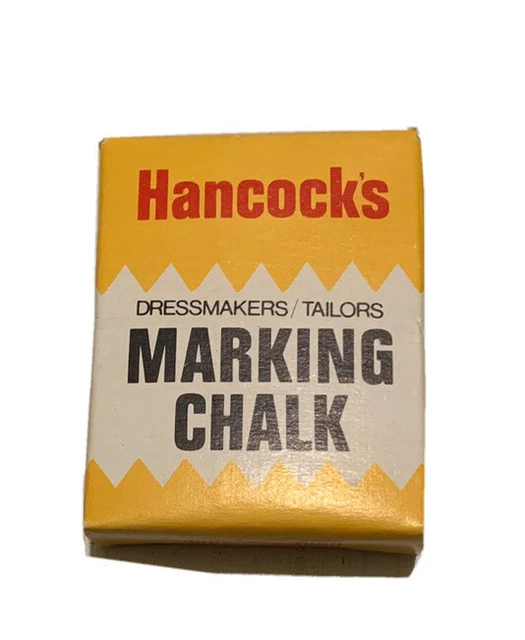 Nueva modista/sastres vintage años 60 Hancocks marca tiza amarilla y blanca