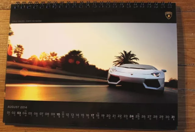 Automobili Lamborghini 2014 Factory Desk Calendar Calendario Tavolo Kalender