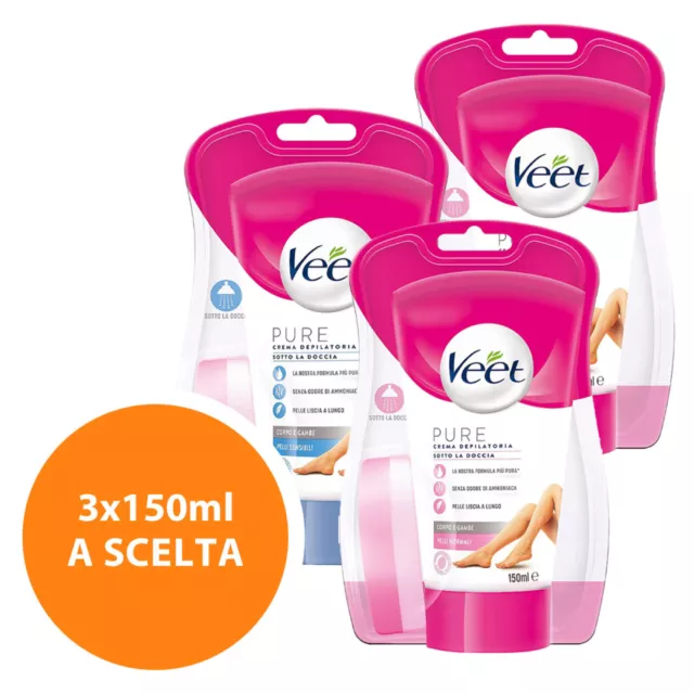 Veet Silk & Fresh Crema Depilatoria Sotto la Doccia Depilazione Pelle Liscia