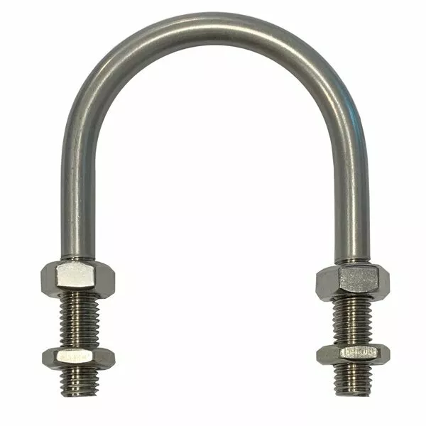 Filo U-Bolt M6 x25 mm, diametro interno 24 mm, altezza interna 60 mm T316 inox