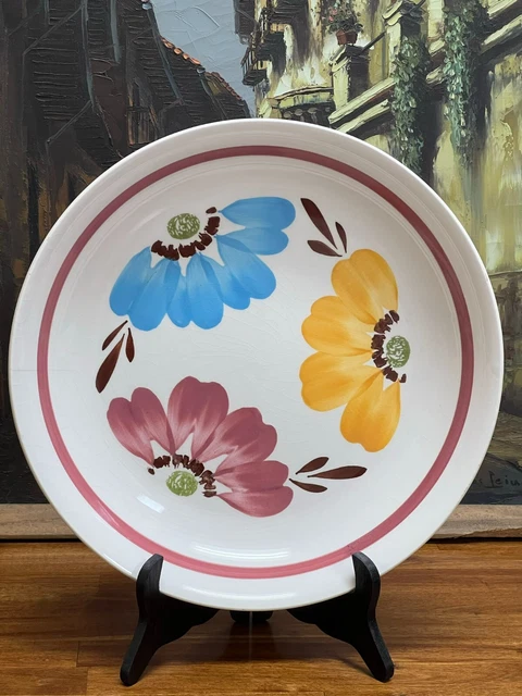 MADE IN ITALY FAENZA フラワーベース　直径28❌20㎝ Italian Ceramic: Hand Painted Majolica La Vecchia Faenza