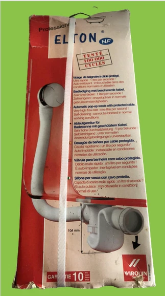 🤩 Wirquin Vidage de baignoire à câble protégé neuf Elton Professionnel 🤩