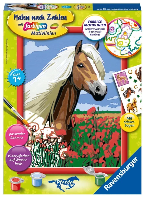Haflinger. Malen nach Zahlen Serie D Pferde | Spiel | Deutsch | 2018