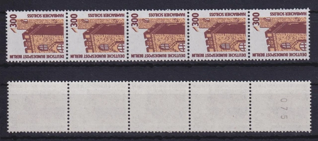 Berlin 799 A RM 5er Streifen mit ungerade Nummer SWK 300 Pf postfrisch