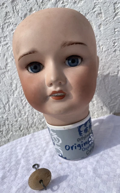 Grande Tête De Poupée Ancienne Sfbj Tampon Rouge Jumeau