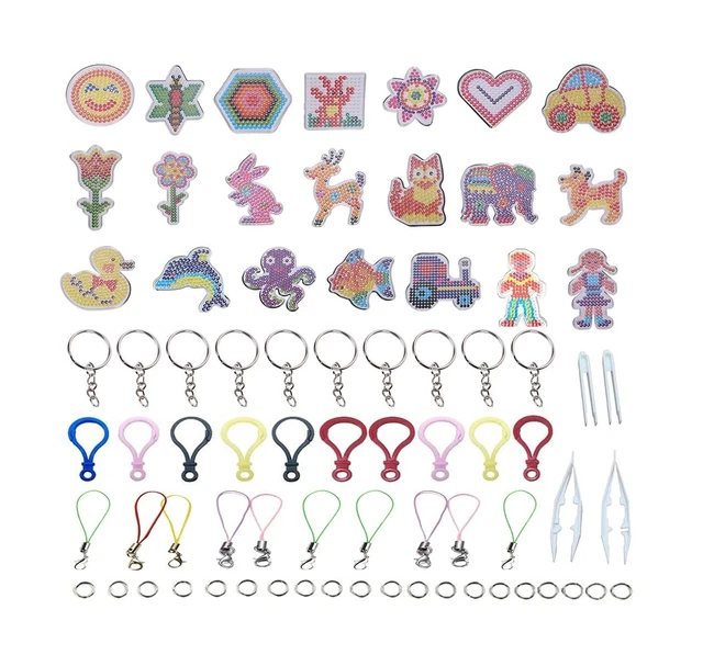 BANCHELLE Fuse Beads Boards 21 PCS, Pegboards Plastic for Girl Boy DIY, Clear...