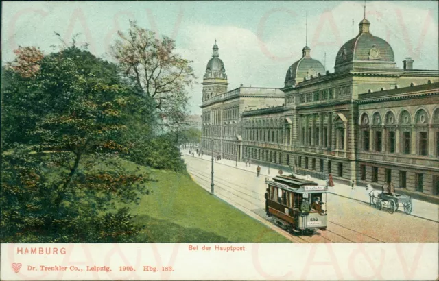 Hamburg Bel Der Hauptpost Dr Trenkler Co 1905 HBG 183