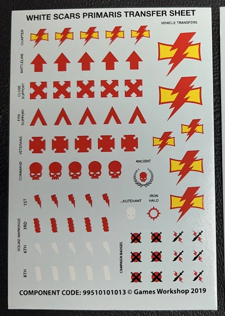 WHITE SCARS TRANSFER Sheet Decal Primaris Space Marines Warhammer 40k white-scars-transfer-sheet-decal-primaris-space-marines-warhammer-40k