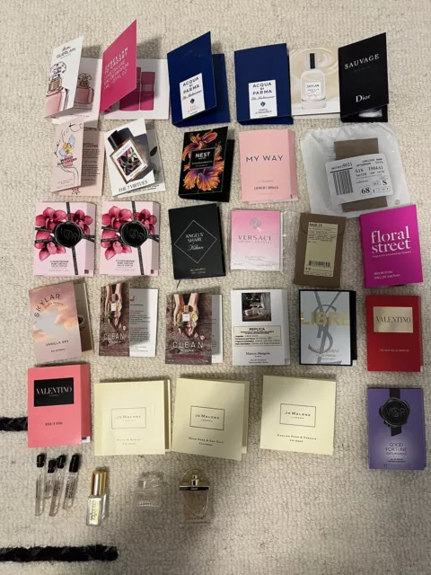 Lot of 10 Women Perfume Samples Random EDP EDT Dior, YSL, VERSACE, Chloe  etc.