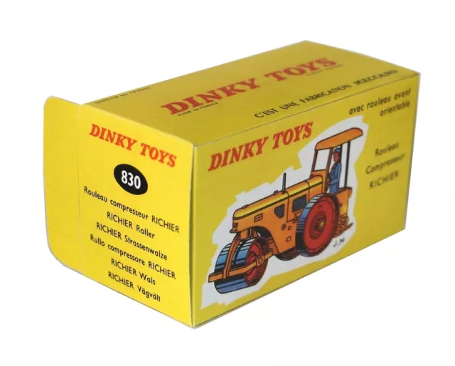 Dinky Toys boîte repro 830 rouleau compresseur richier