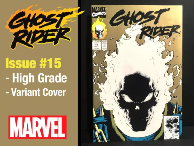 GHOST RIDER #15 2nd PRINT Glow in the Dark COVER Marvel COMIC BOOK HIGH GRADE