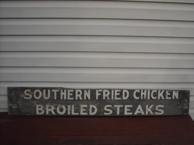 Antique Restaurant Sign Wood
