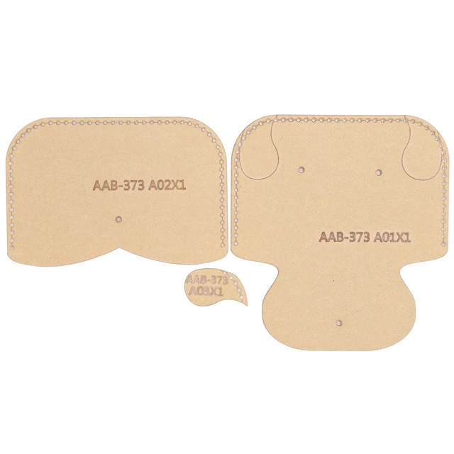 3Pcs Acrylic Template Coin Purse DIY Puppy Leather Pattern Wallet Mold Craft