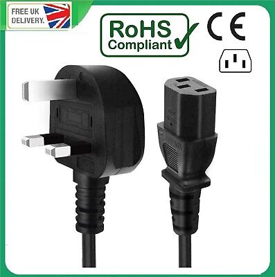 2X 1.8 M REGNO UNITO PC Cavo Di Alimentazione Rete Bollitore Piombo POWER Piombo Tft Lcd TV IEC 