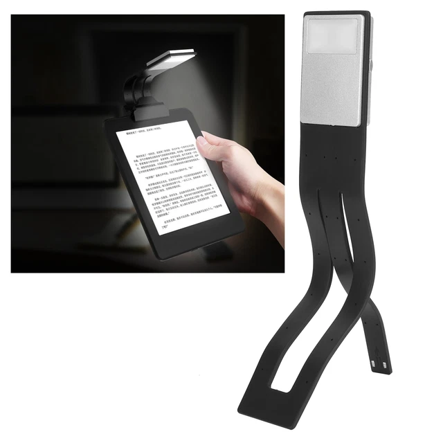 Luce libro di lettura LED dimmerabile portatile lampada a clip flessibile USB ricaricabile