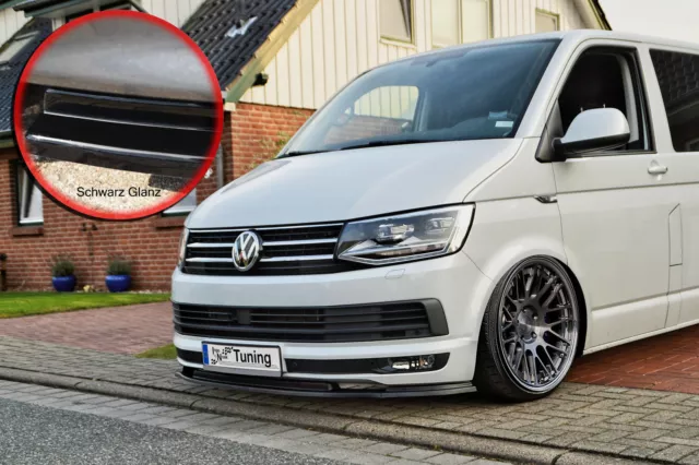 Spoilerschwert Frontspoiler Lippe aus ABS für VW Bus T6 mit ABE schwarz glänzend